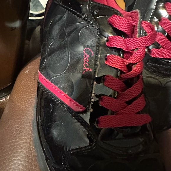 Coach Black and Pink Women's Sneakers - Picture 3 of 6